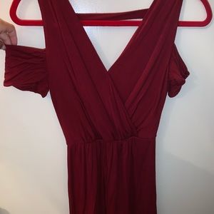 Super cute, dark red party dress!!